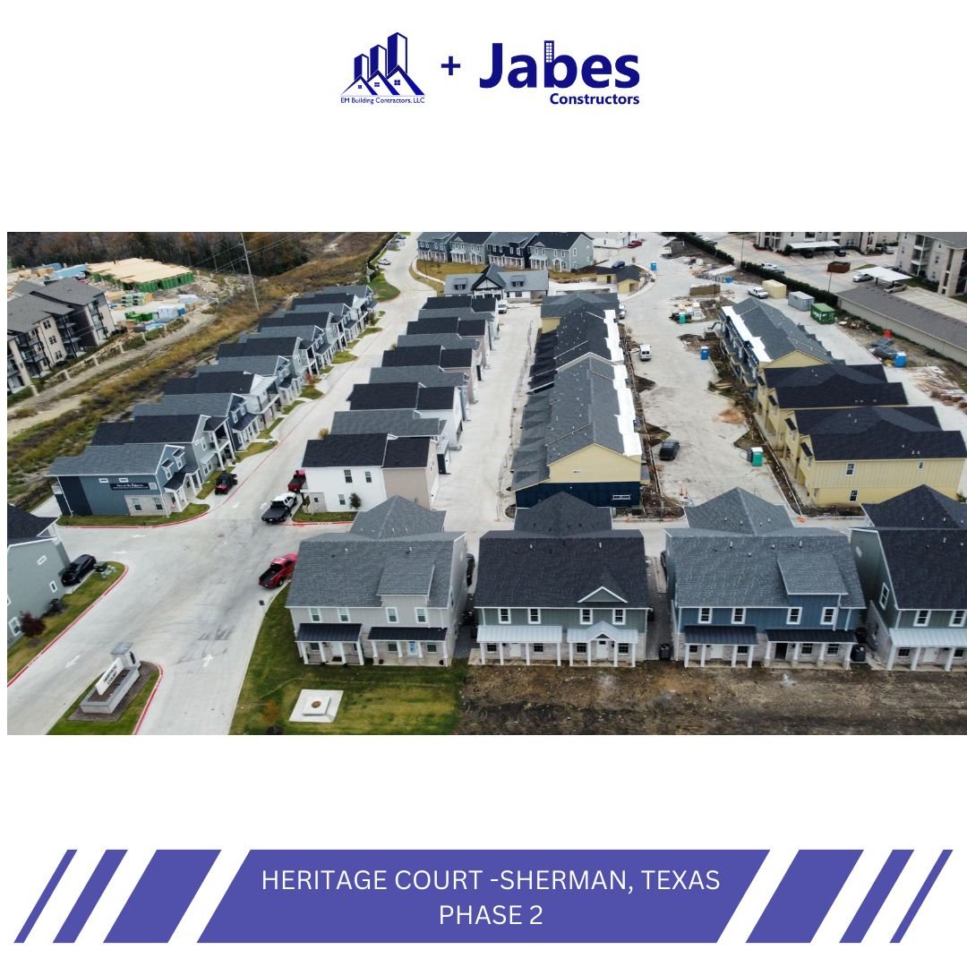 Heritage Court Phase 2 Progress in Sherman, TX by Jabes Constructors & EM Building Contractors🏗️ 