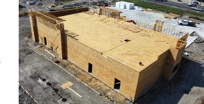 "Framing Progress at Waxahachie Retail Building"