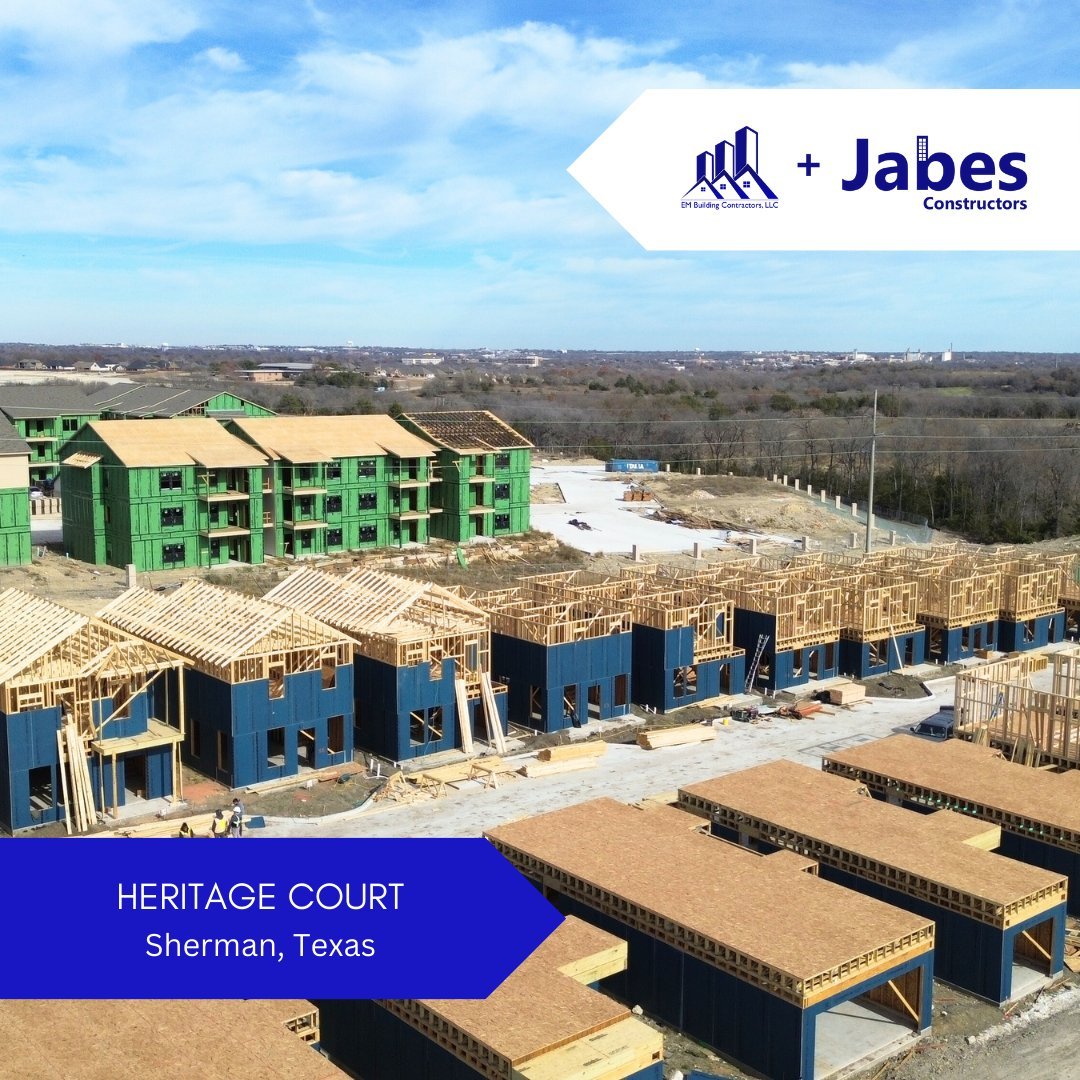 Heritage Court, Sherman: Jabes Constructors Setting the Pace as Premier Commercial Wood Framing Contractors in Texas