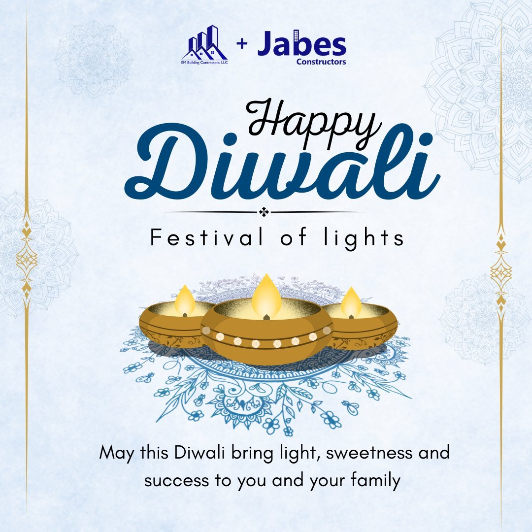 Diwali Wishes from Jabes Constructors: A Festival of Light and Joy!